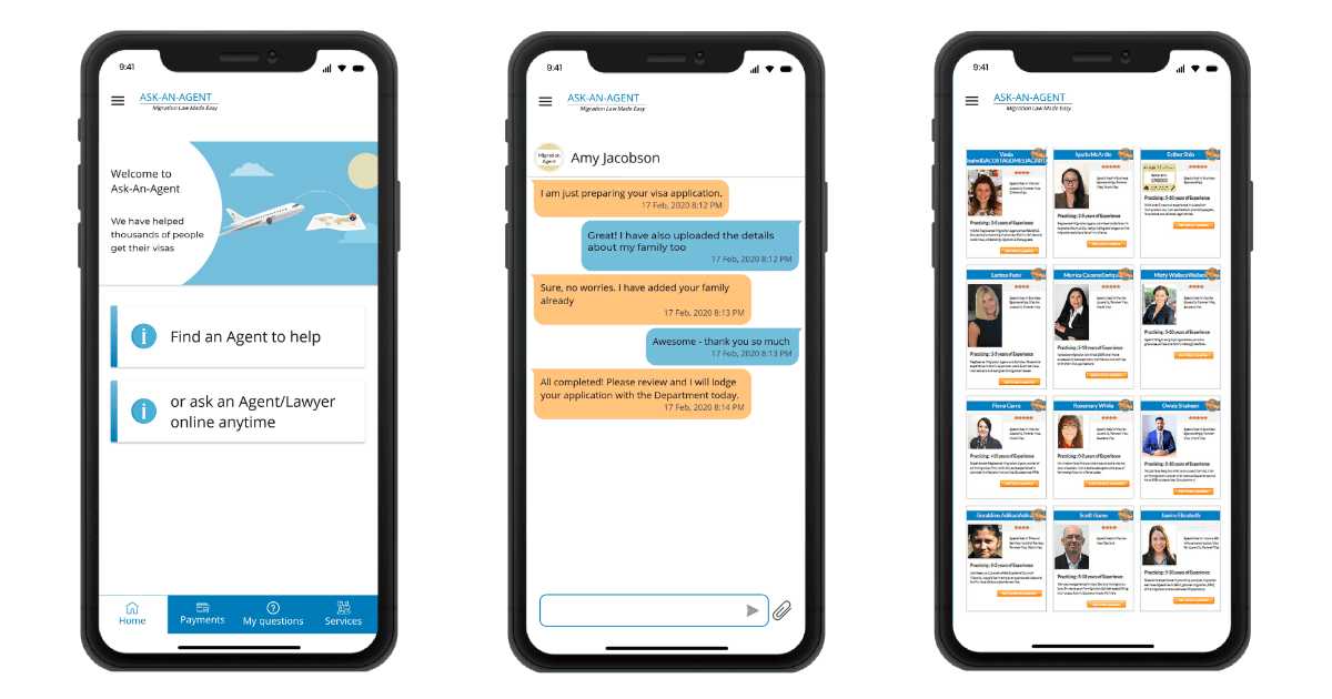 Ask-An-Agent mobile app